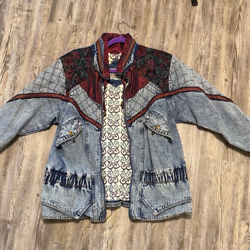 Vintage Denim Patchwork Jacket